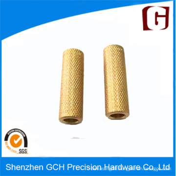 Customized CNC Turning Brass Part with Knurling Treatment